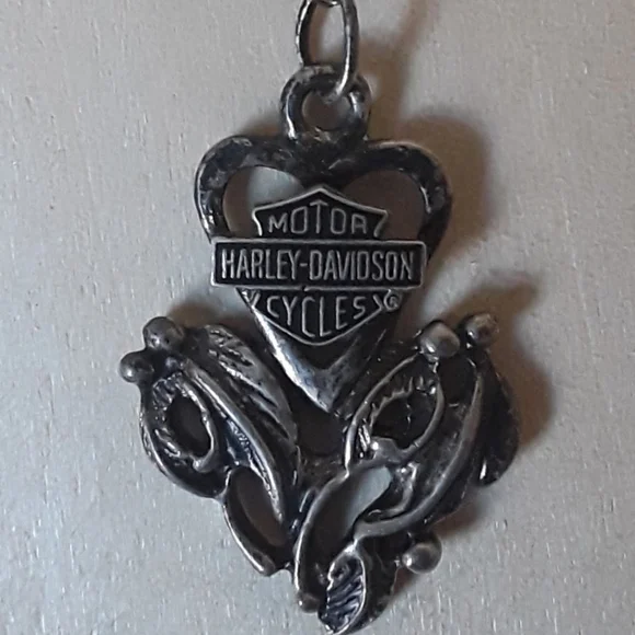 Harley Davidson Motorcycle Engine Pendant Necklace